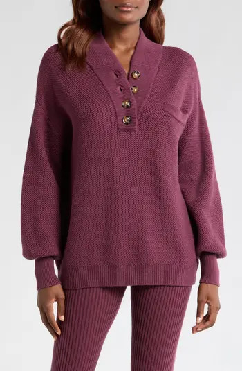 Lunya Cozy Organic Cotton Blend Pocket Henley | Nordstrom | Nordstrom