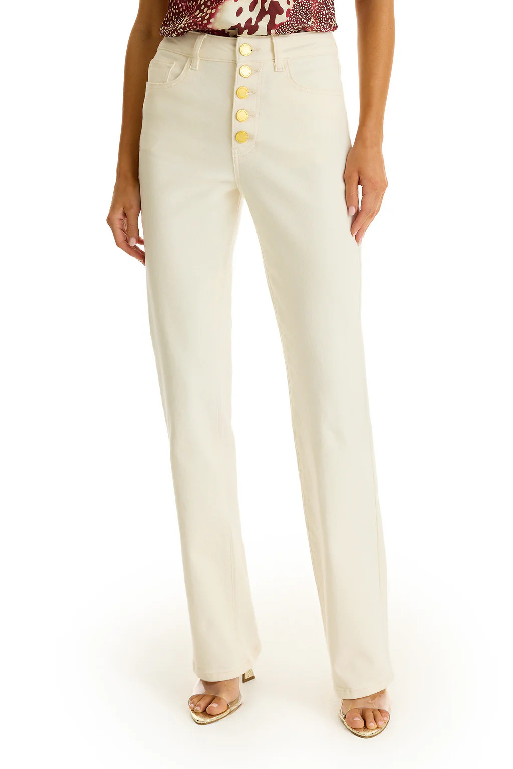 Aubrey Bootcut Jean - Ivory | The Noli Shop