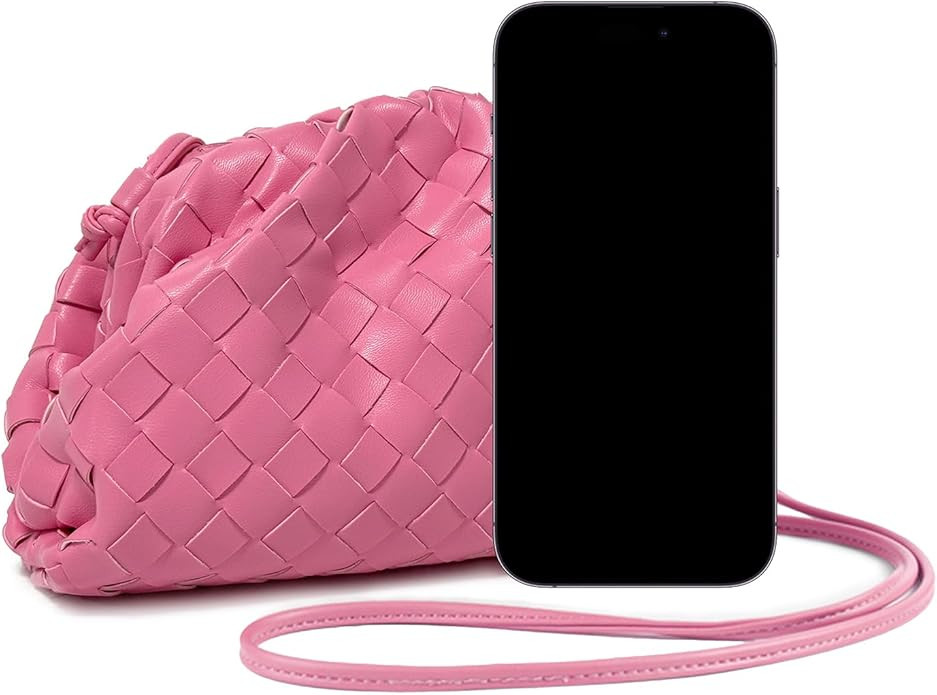 Woven Dumpling Bag for Women Clutch Purses, Cloud Crossbody Handbag Soft Shoulder Bag | Amazon (US)