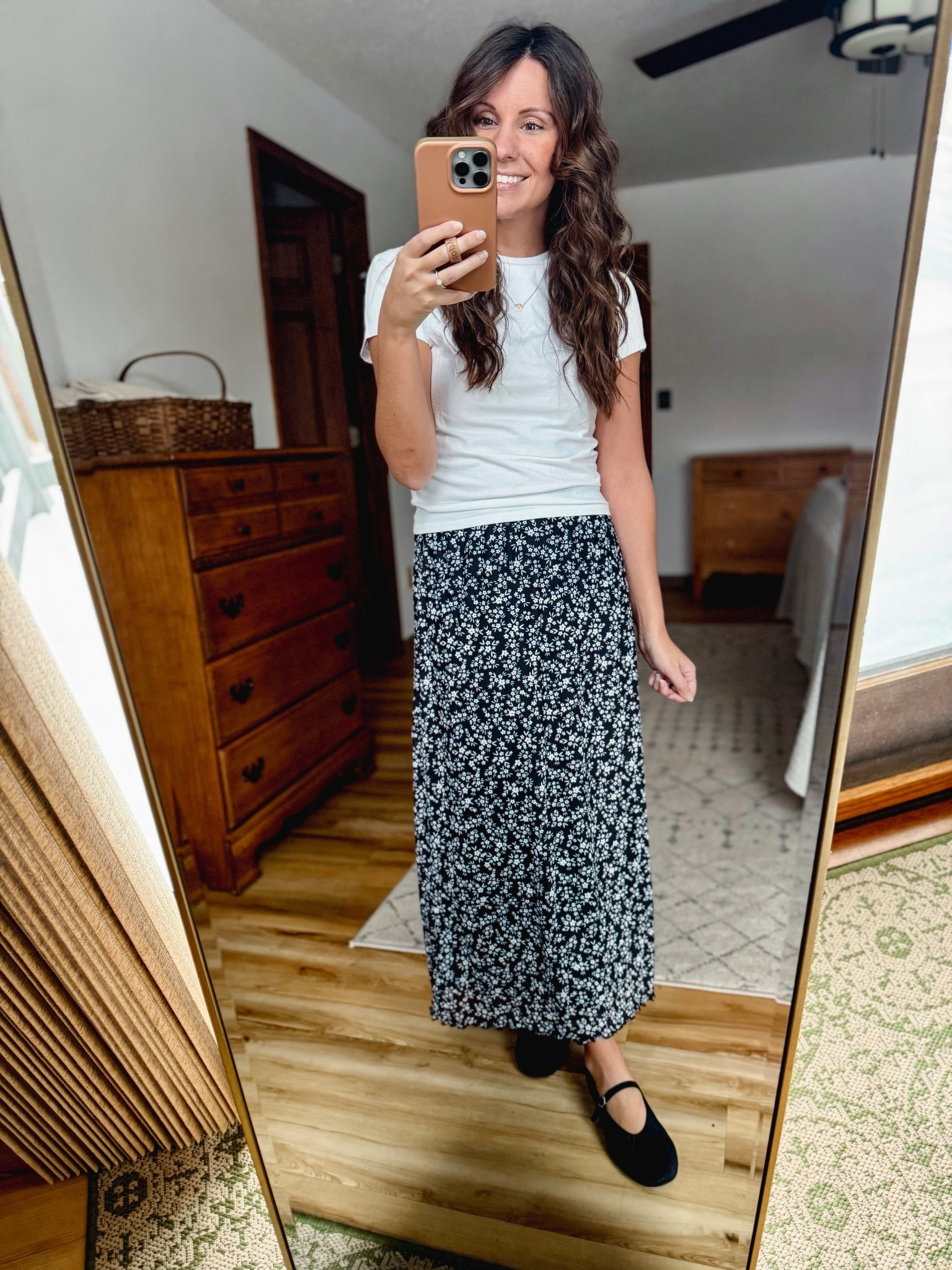 Wearing medium in my tee (I sized up because it’s more cropped), small in my skirt in the ditsy black, and 7 in my Mary Jane’s (also linked more affordable ones).  

#LTKFindsUnder100 #LTKPetite #LTKootd