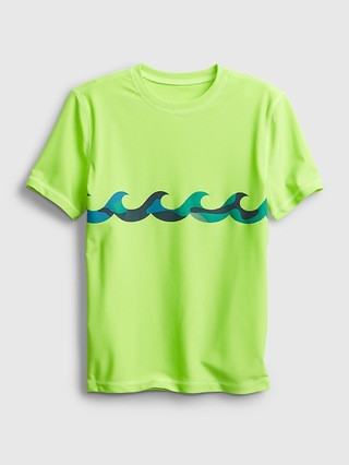 Kids Recycled Camo Wave Graphic Swim Rash Guard | Gap (US)