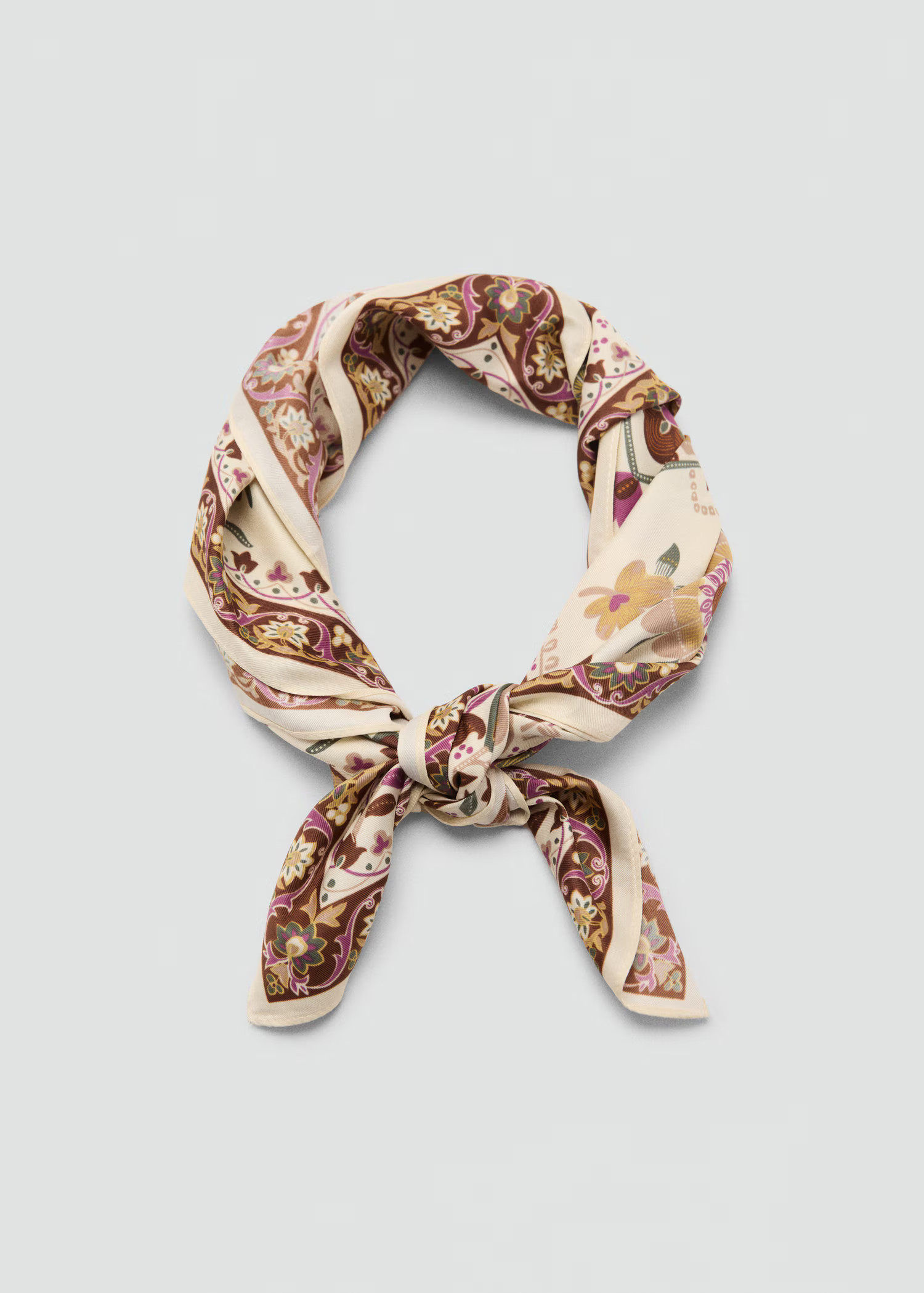 Floral satin scarf - Women | MANGO United Kingdom | MANGO (UK)