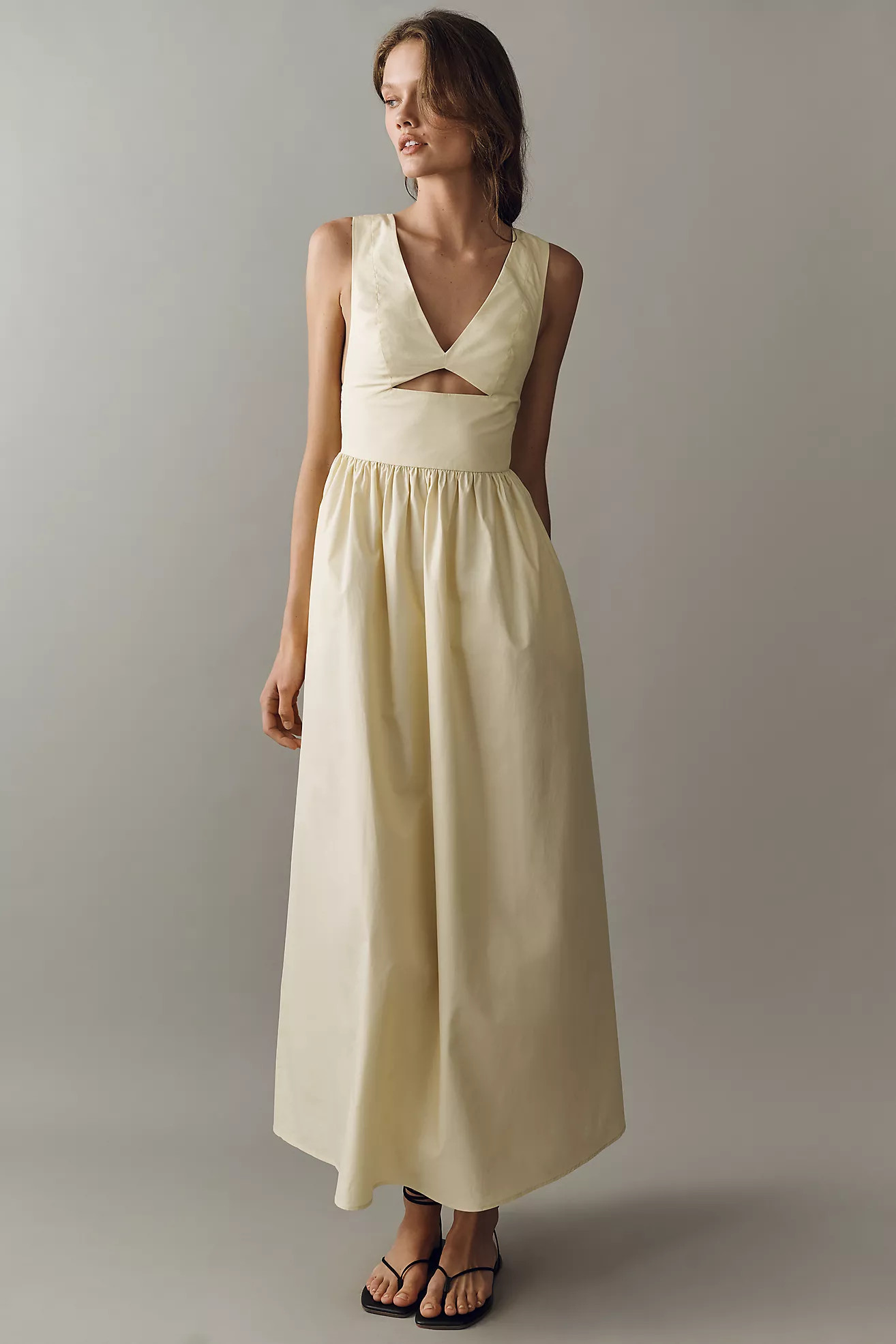 Susana Monaco 100% Cotton V-Neck Maxi Dress | Anthropologie (US)