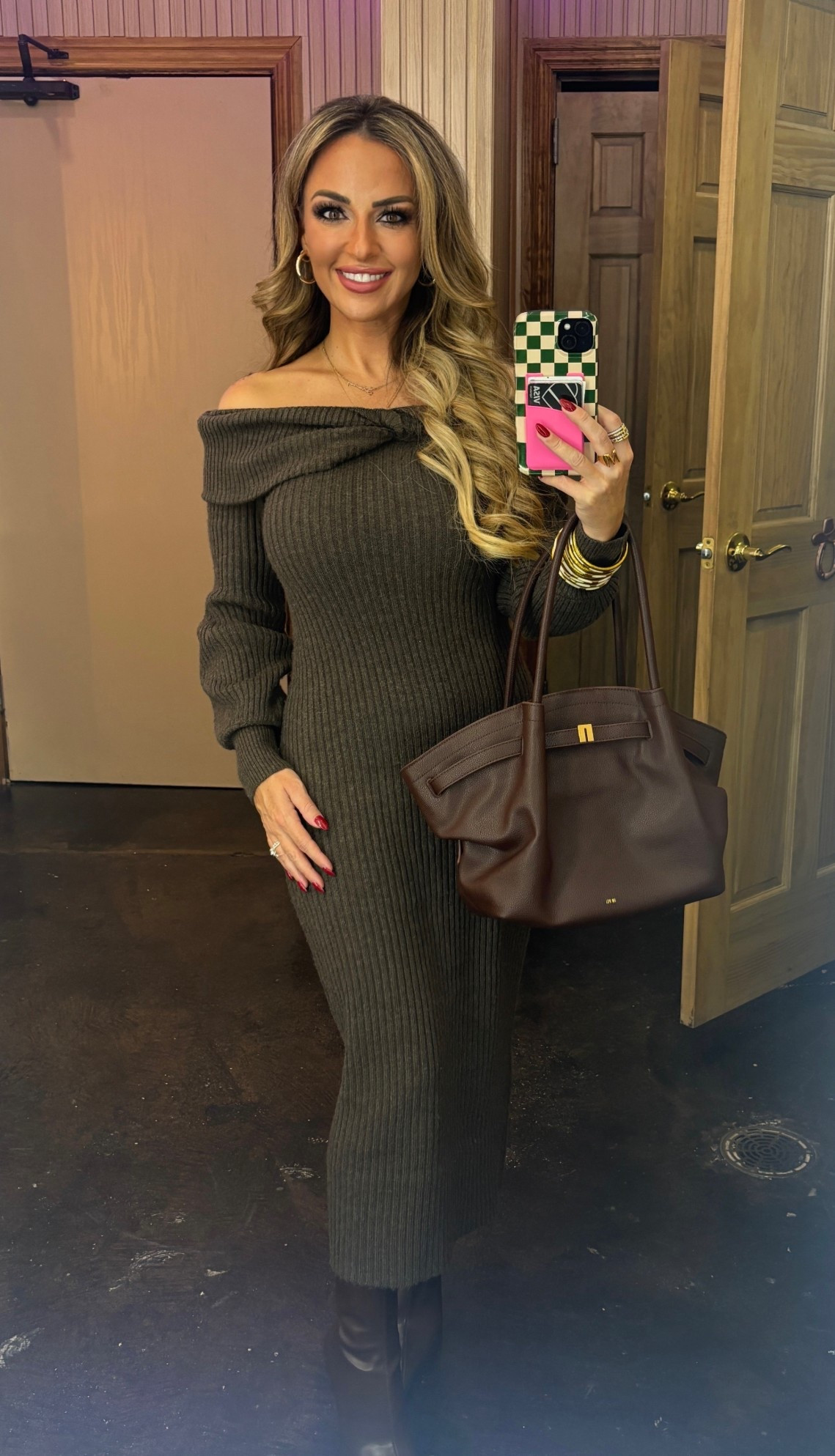 The cutest knot dress, luxe purse reasonably priced, and boots! 👢 

#LTKPetite #LTKOver40