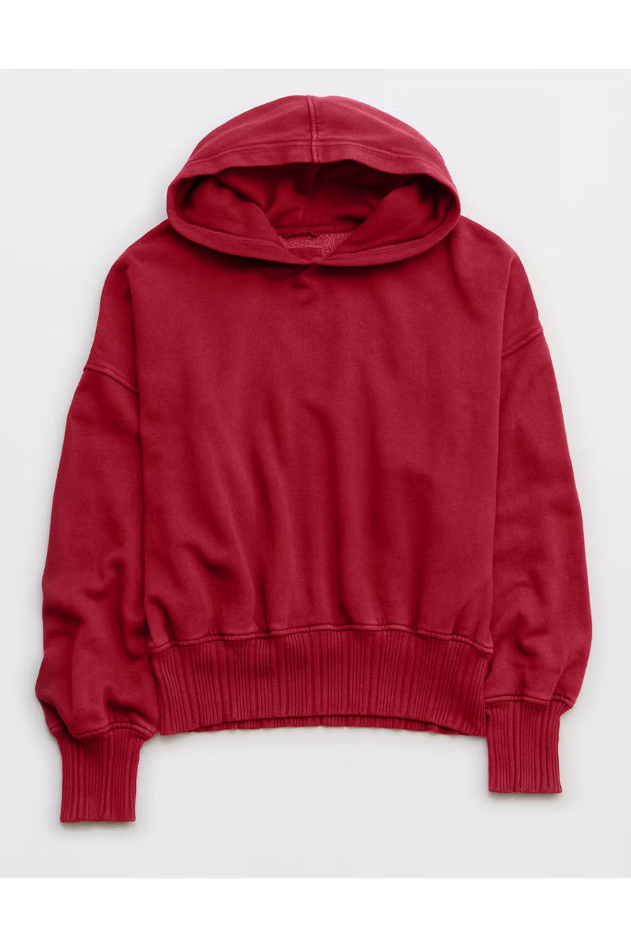 Aerie Cropped Hoodie Women's Cherry Tart XXS | American Eagle Outfitters (US & CA)