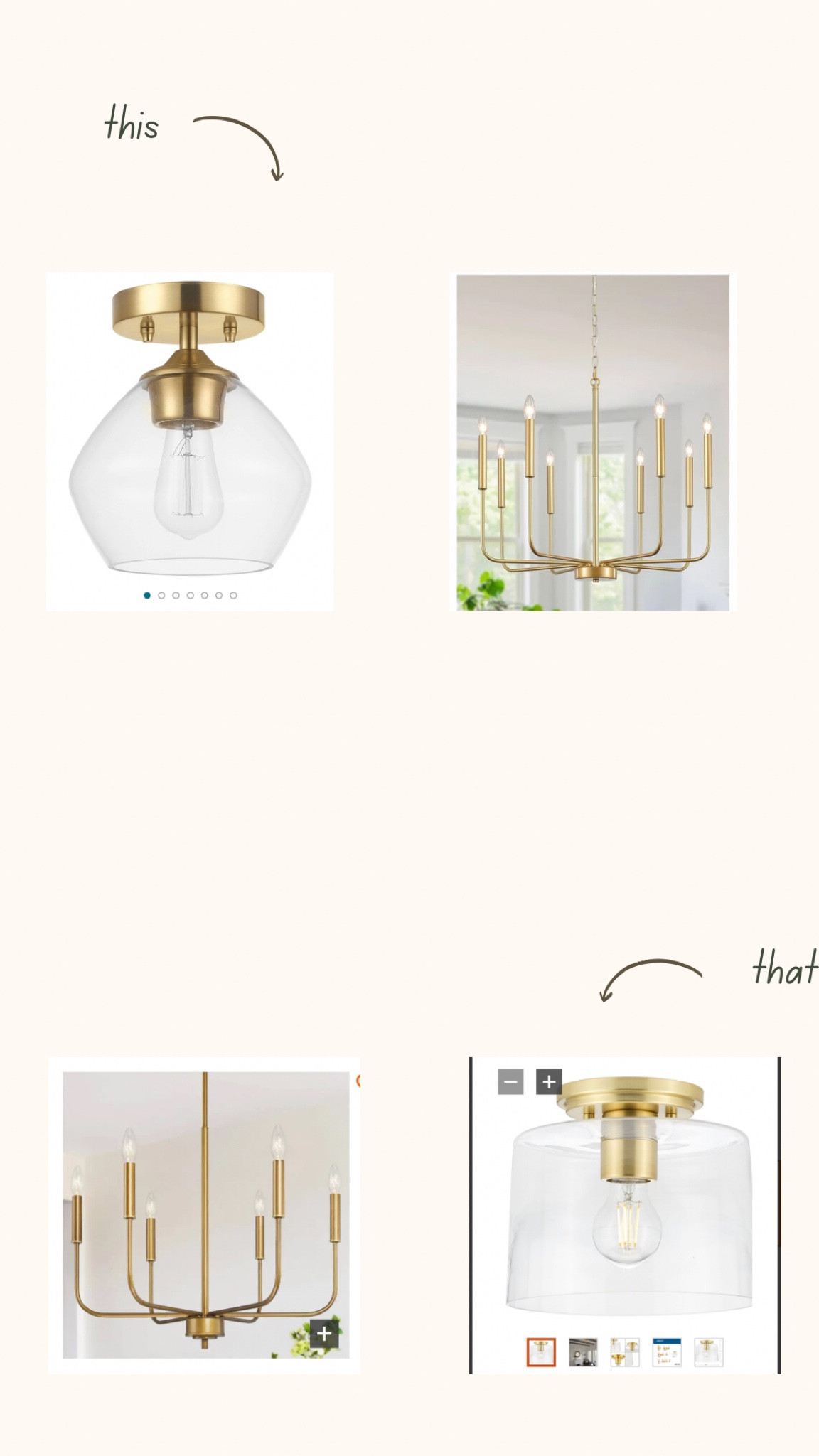 Home renovations in our new lake house! Gold ceiling lights and chandelier for the great room  

#LTKhome #LTKFind