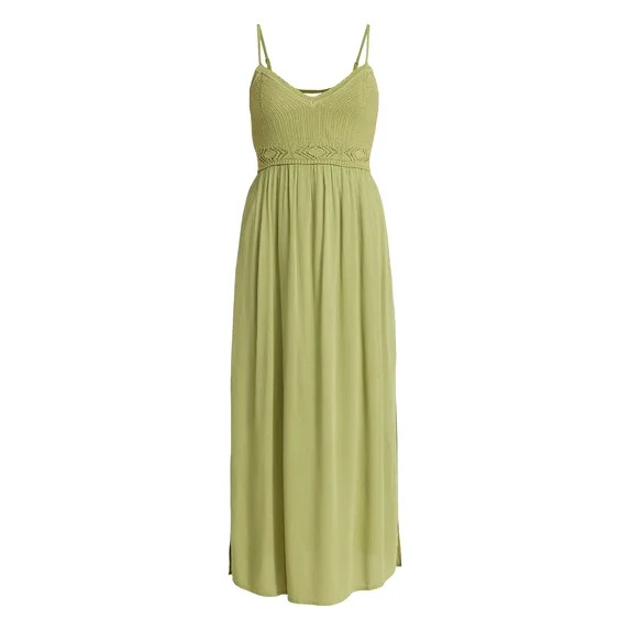 No Boundaries Mix Media Maxi Dress, Women's Sizes XXS-XXL | Walmart (US)