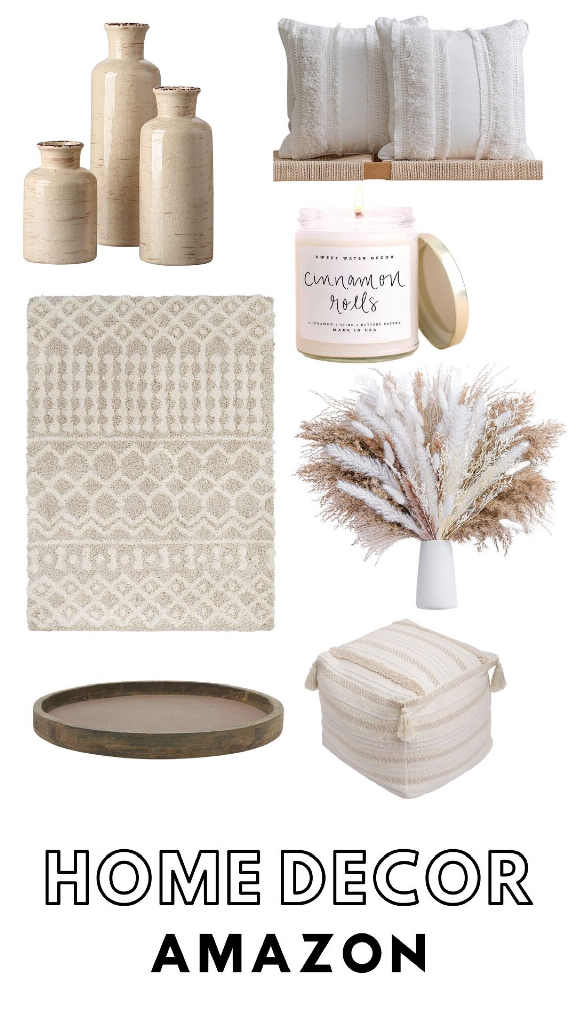 Amazon Home Decor // Pampas // Candle // Vases // Throw Pillows 

#LTKhome #LTKSeasonal #LTKitbag
