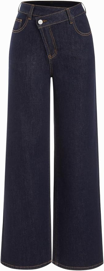 CIDER Wide Leg Jeans Women Wrap High Waisted Baggy Boyfriend Jeans Y2K | Amazon (US)