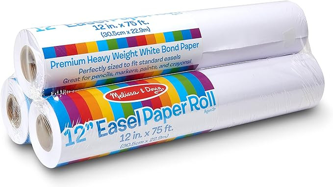Melissa & Doug Tabletop Easel Paper Roll (12 inches x 75 feet), 3-PackKids Drawing Paper, Art For... | Amazon (CA)