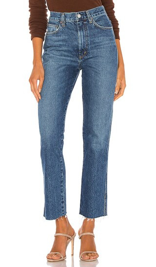 Pinch Waist High Rise Kick in Symbol | Revolve Clothing (Global)