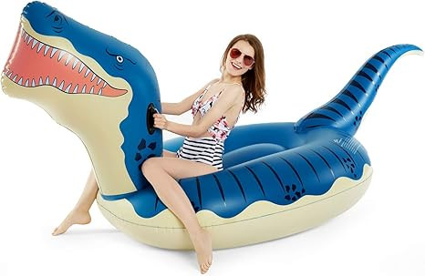 Jasonwell Inflatable Dinosaur Swimming Pool Float for Kids Boys Girls Adults 124'' Giant Tyrannos... | Amazon (US)