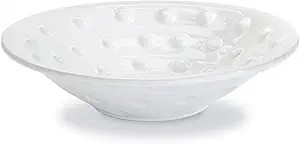 Mud Pie Raised Dot Centerpiece Serving Bowl, white, 3 1/2"" x 14"" dia (46000152) | Amazon (US)