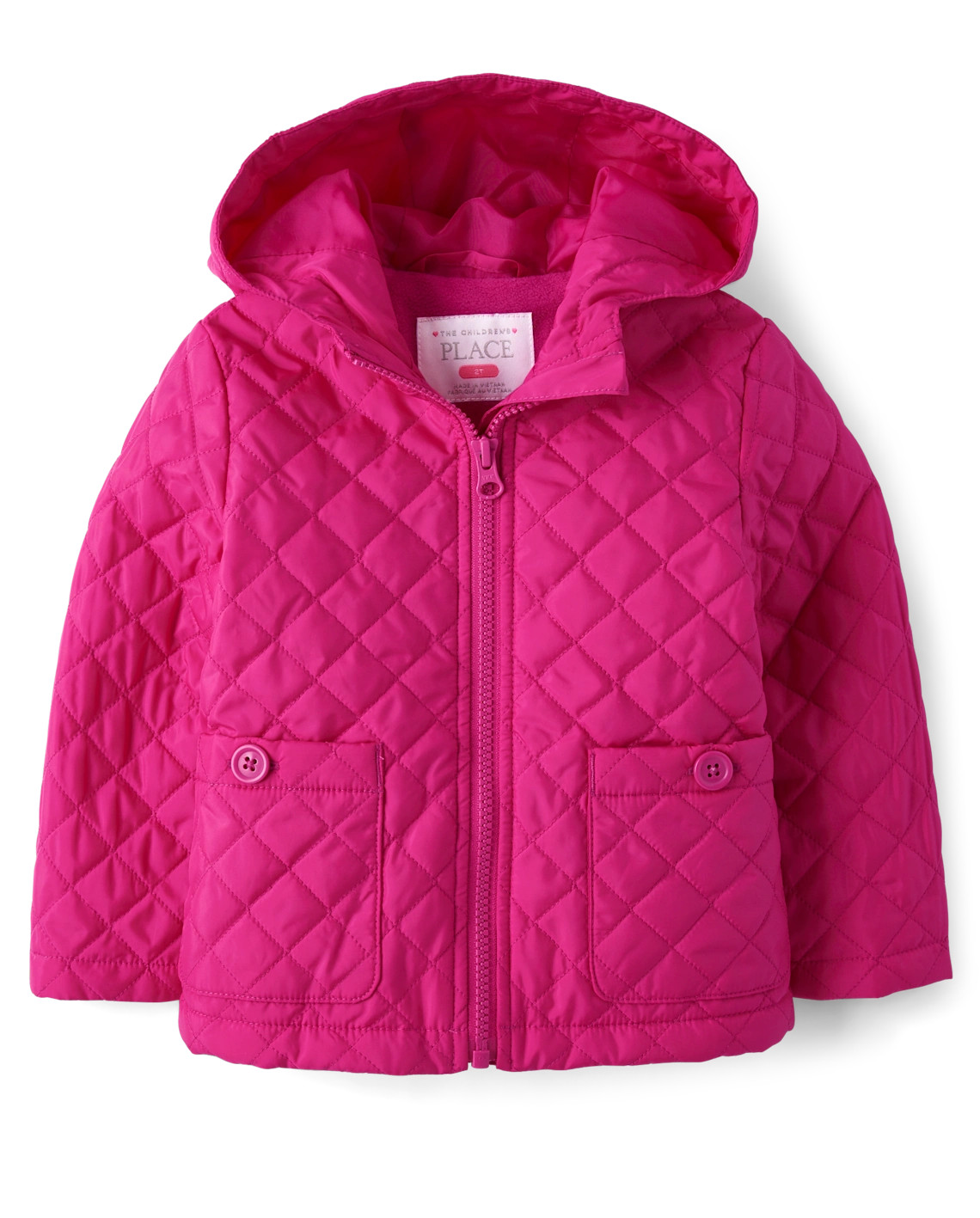Toddler Girls Quilted Barn Jacket - pink | The Children's Place