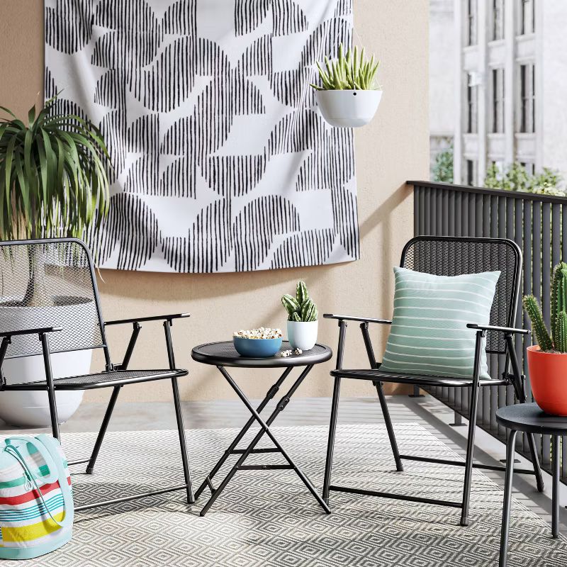 18" Steel Mesh Patio Folding Table - Room Essentials™ | Target