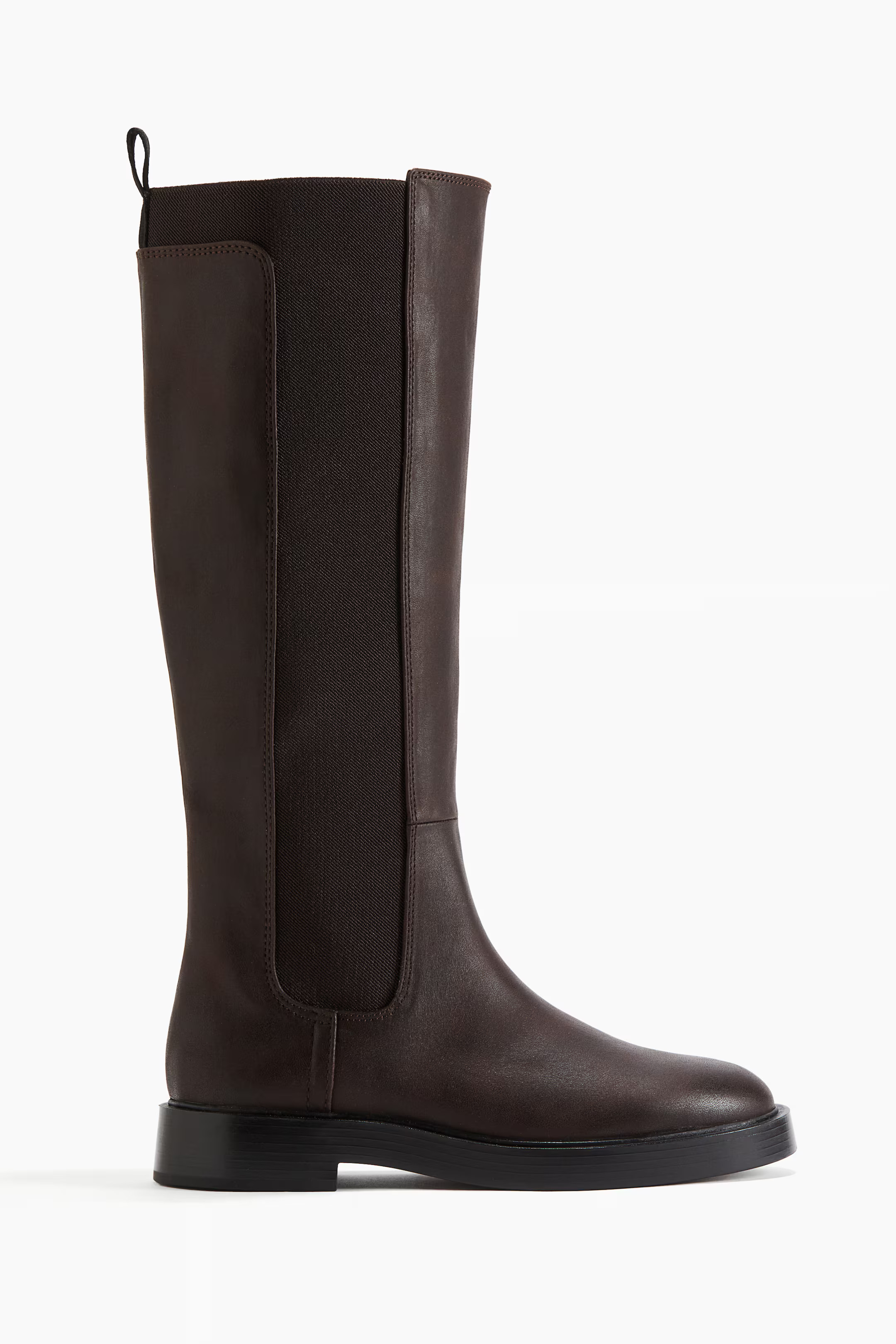 Knee-high boots - Low heel - Dark brown - Ladies | H&M GB | H&M (UK, MY, IN, SG, PH, TW, HK)