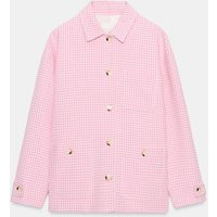 Zara - Gingham Check Jacket - Pink / White - Xs - Woman | Zara US