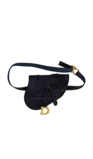 FWRD Renew Dior Embroidered Saddle Belt Bag in Blue. | Revolve Clothing (Global)