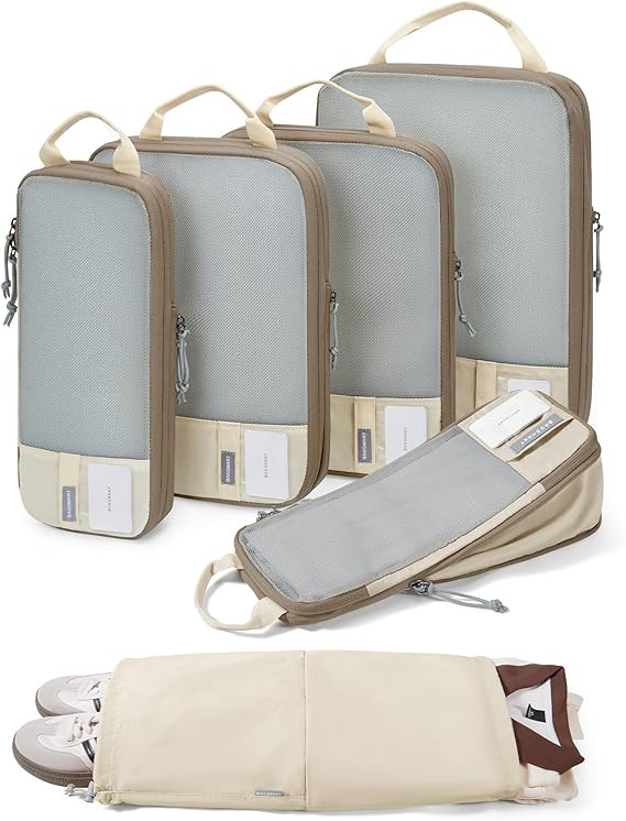 BAGSMART 6 Set /4 Set/2 Set Compression Packing Cubes for Travel, Lightweight Luggage Organizer B... | Amazon (US)