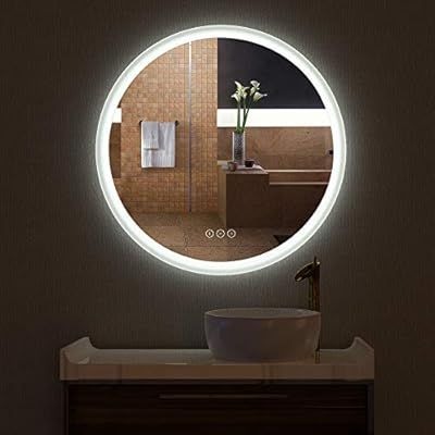 HAUSCHEN R30inch LED Lighted Bathroom Wall Mounted Fogless Mirror with Adjustable 3000K (Warm Whi... | Amazon (US)