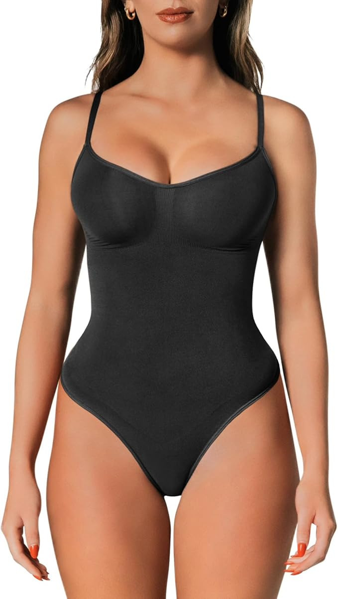 Shapewear Tummy Control Bodysuit Thong or Brief: Sculpting Shaper Tank Top Bodysuits & Snatched W... | Amazon (US)