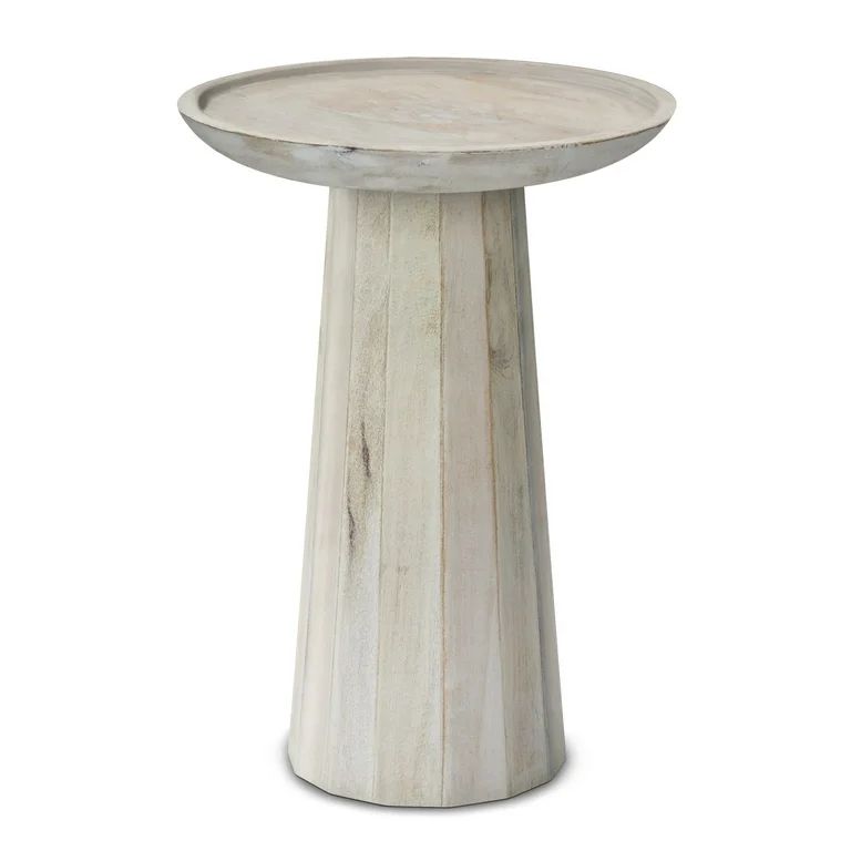 Dayton SOLID MANGO WOOD Wooden Accent Table in White Wash | Walmart (US)