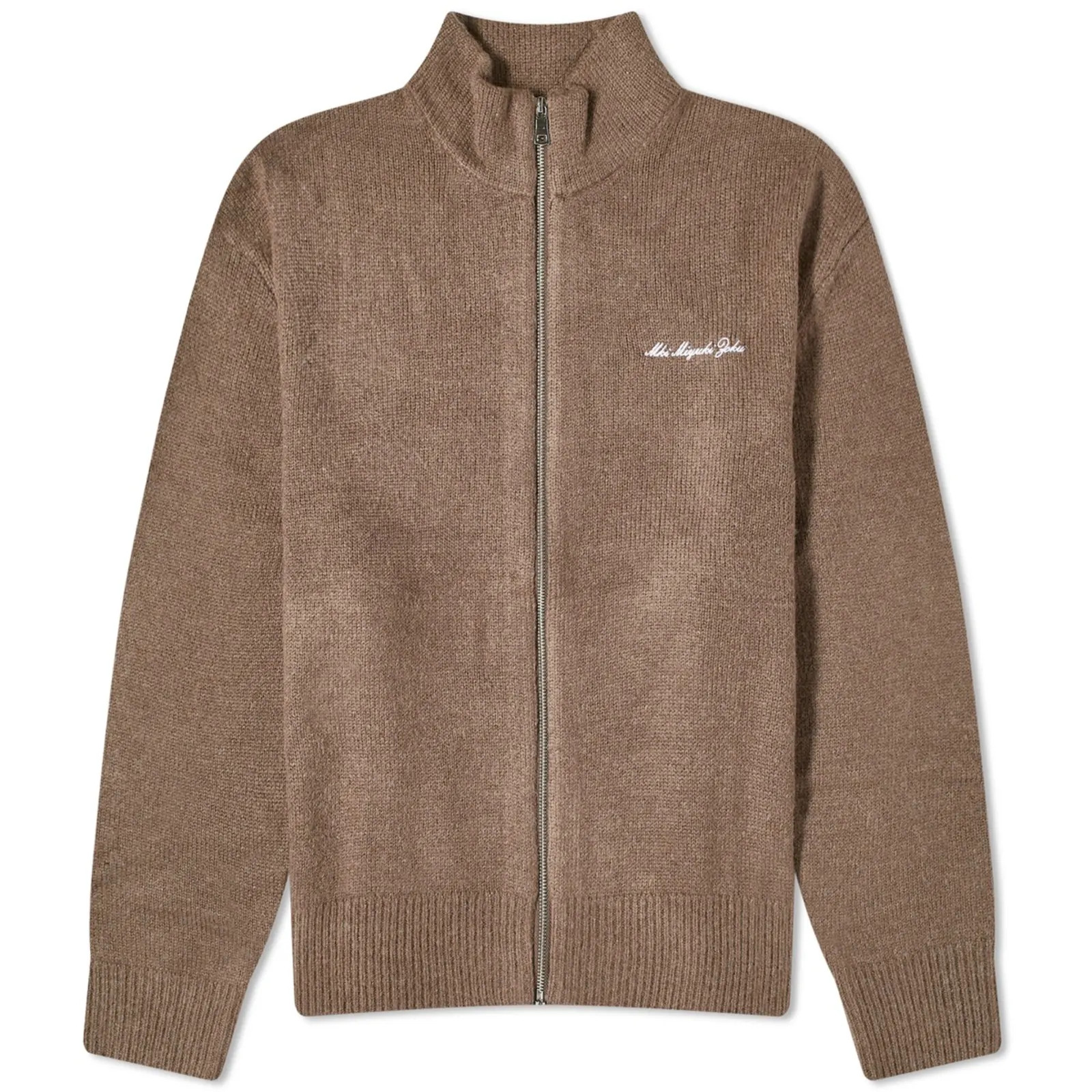 MKI Mohair Blend Knit Track Jacket Brown | END. | End Clothing (UK & IE)