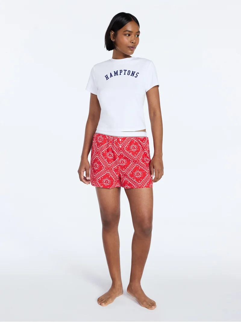 No Boundaries Graphic Baby Sleep Tee with Short Sleeves, Women's XS-XXL | Walmart (US)