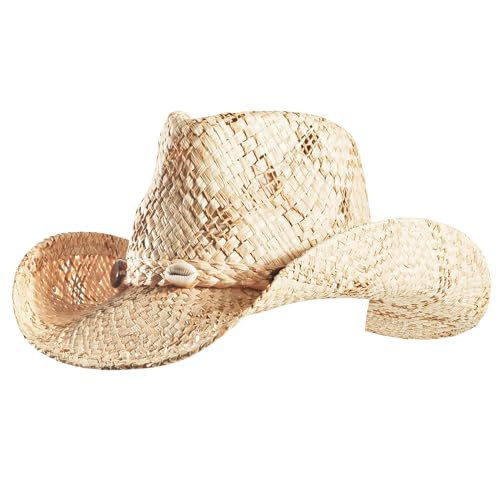 Straw Cowboy Cowgirl Hats for Women Men Summer Beach Sun Hat Panama Woven Straw Hat Wide Brim Western Cowboy Hat | Amazon (US)