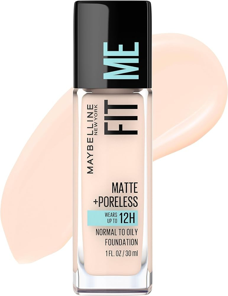 Maybelline Fit Me Matte + Poreless Liquid Oil-Free Foundation Makeup, Fair Porcelain, 1 Count (Pa... | Amazon (US)