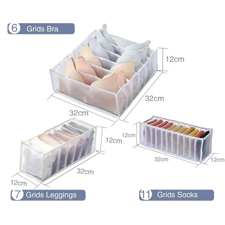 3 PCS Clothes Organizer for Clothes,Drawer Dividers Containers for Wardrobe,Cloth Storage Bins,Wa... | Walmart (US)