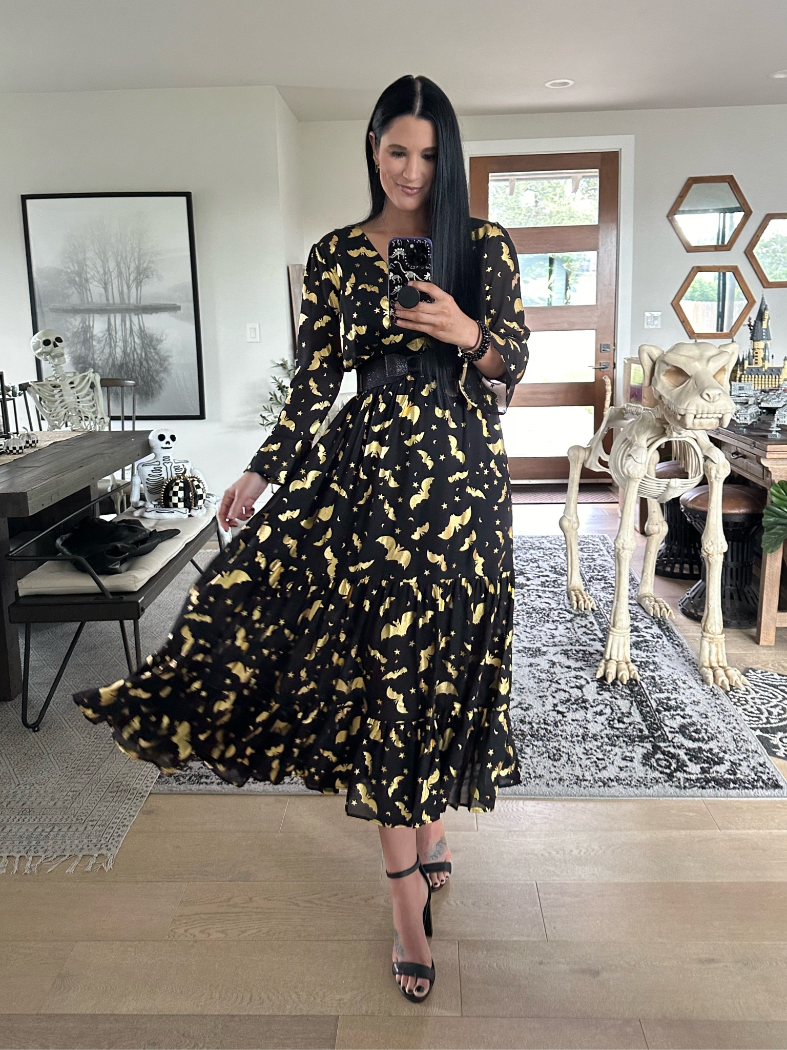 This bat midi dress is stunning and so fun for Halloween! It’s on sale for $49 from $70 and I’m wearing the size small! 

#LTKSeasonal #LTKFindsUnder50 #LTKStyleTip
