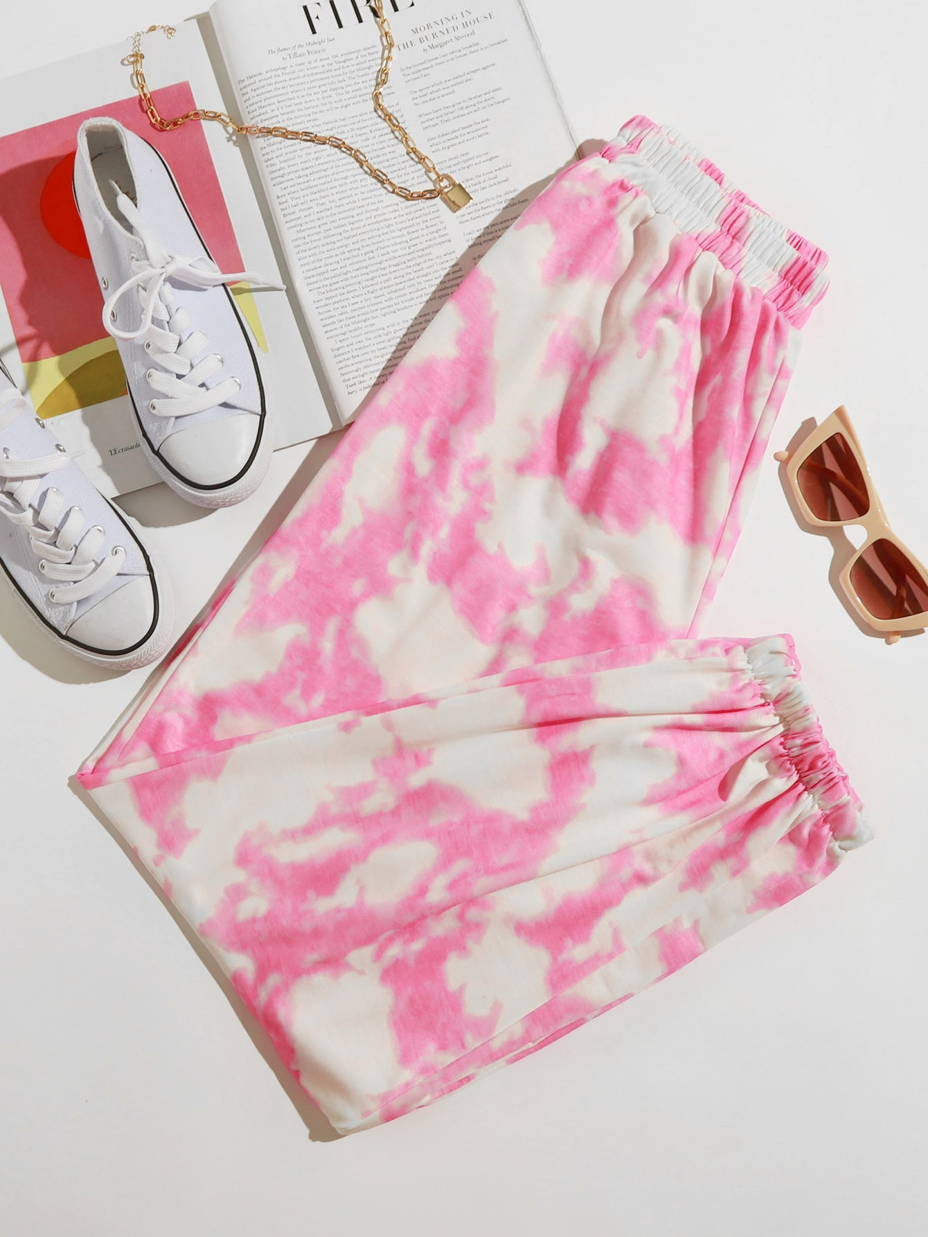 Tie Dye Elastic Waist Sweatpants | SHEIN