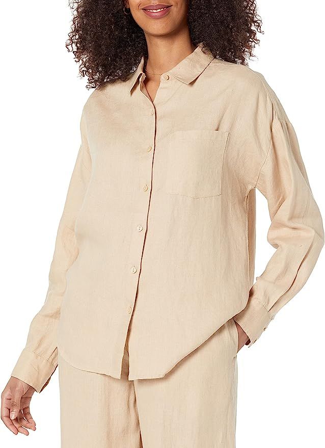 The Drop Women's India Relaxed Linen Loose-Fit Shirt | Amazon (US)