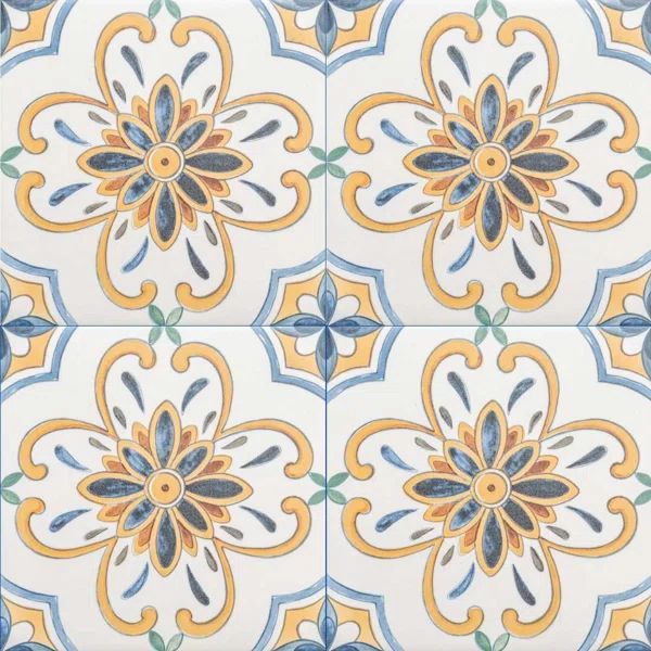 Monastery 8" x 8" Porcelain Patterned Wall & Floor Tile | Wayfair North America