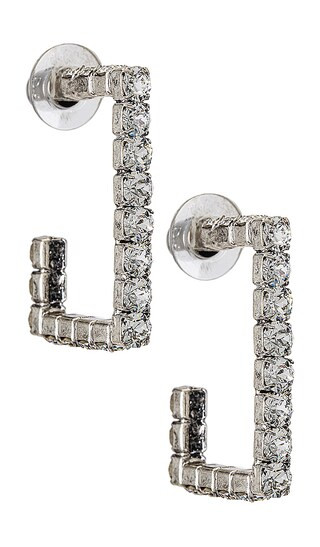 DANNIJO Archie Earring in Metallic Silver. | Revolve Clothing (Global)