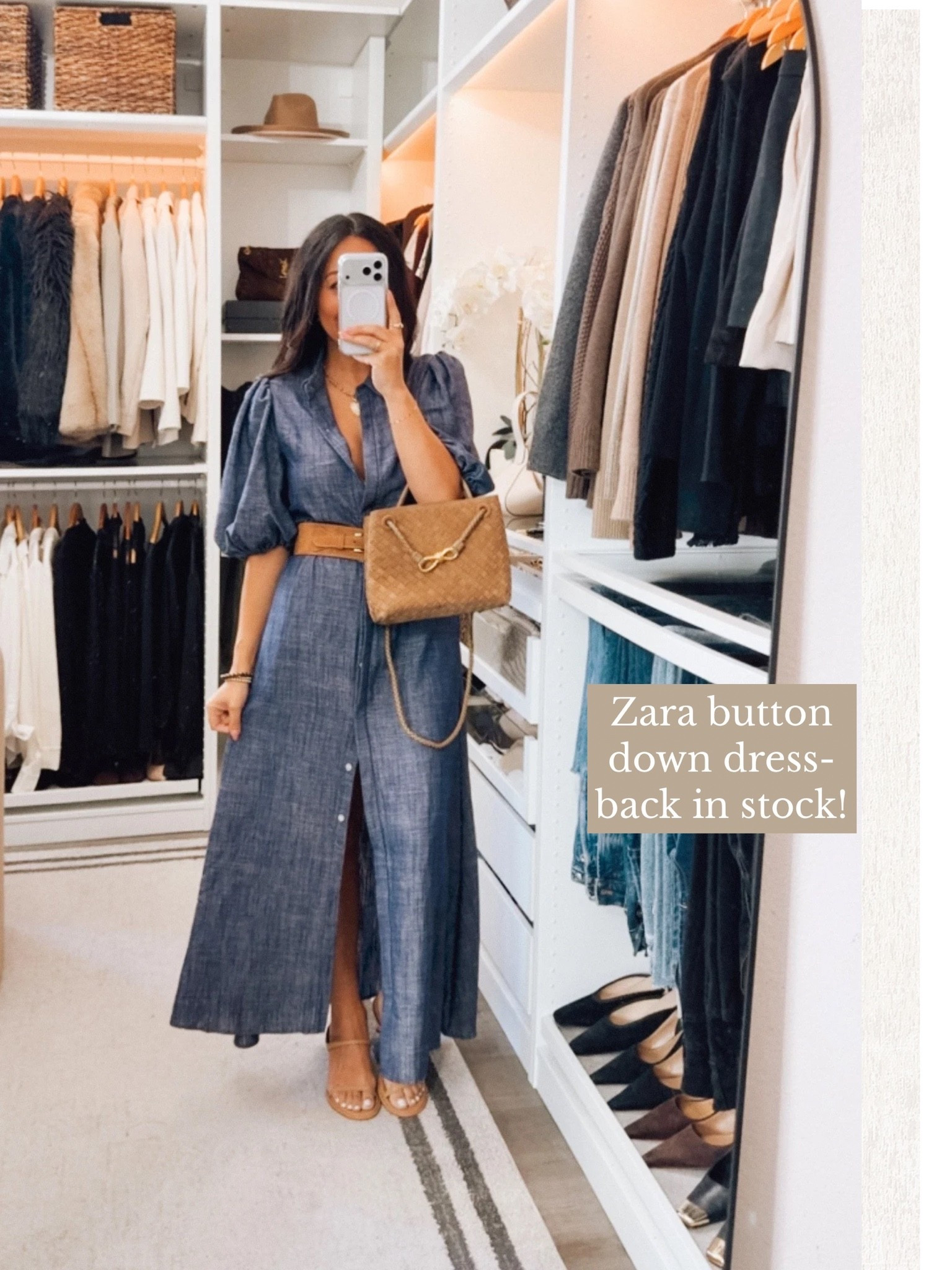 Zara button down dress⭐️ I sized up to a medium

#LTKootd