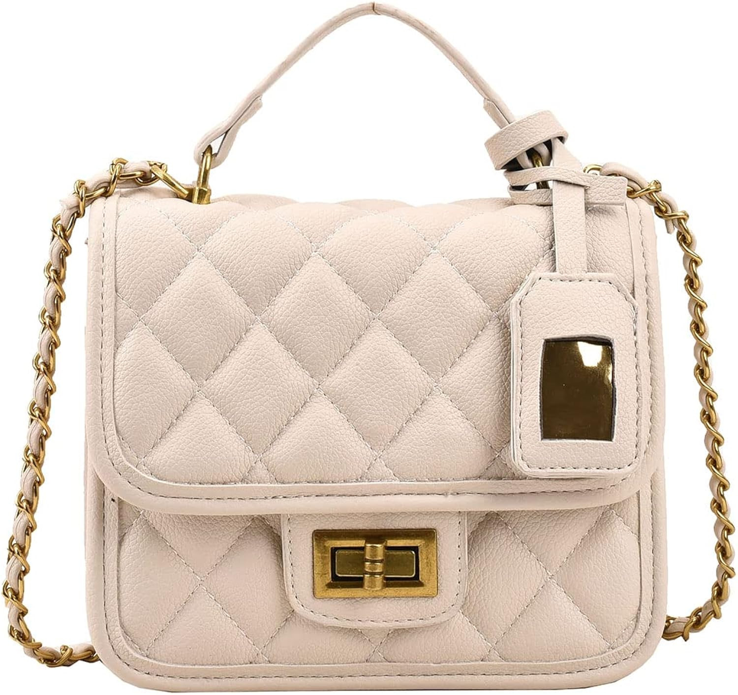 LuckSeed Small Quilted Crossbody Bags Purses for Women Ladies Luxury PU Leather Cross Body Bag Handb | Amazon (US)