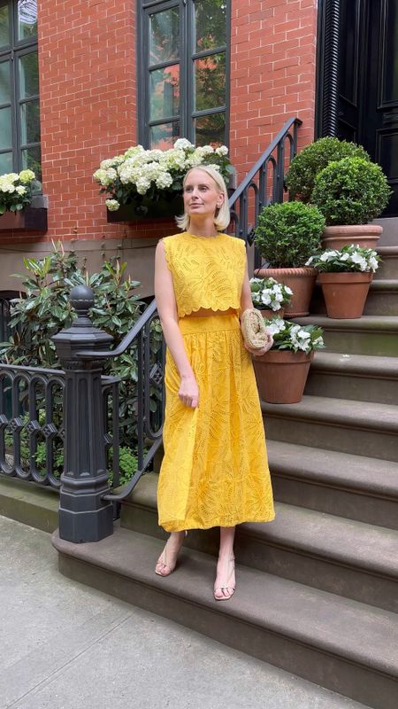 Nothing screams summer like an eyelet set in sunshine yellow ☀️ this fabulous feminine set features everything you need: an eye-catching color, sweet scalloped details, a breezy silhouette for hot days, and POCKETS! Shop this look and more summer favorites from @saks by following me on the LTK app! #Saks #SaksPartner

I’m wearing the small in both pieces!

#LTKStyleTip #LTKShoeCrush #LTKItBag