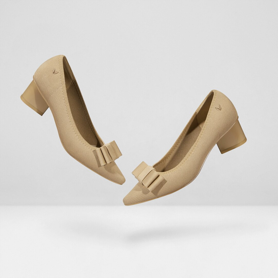 Pointed-Toe Bow Heels | VIVAIA