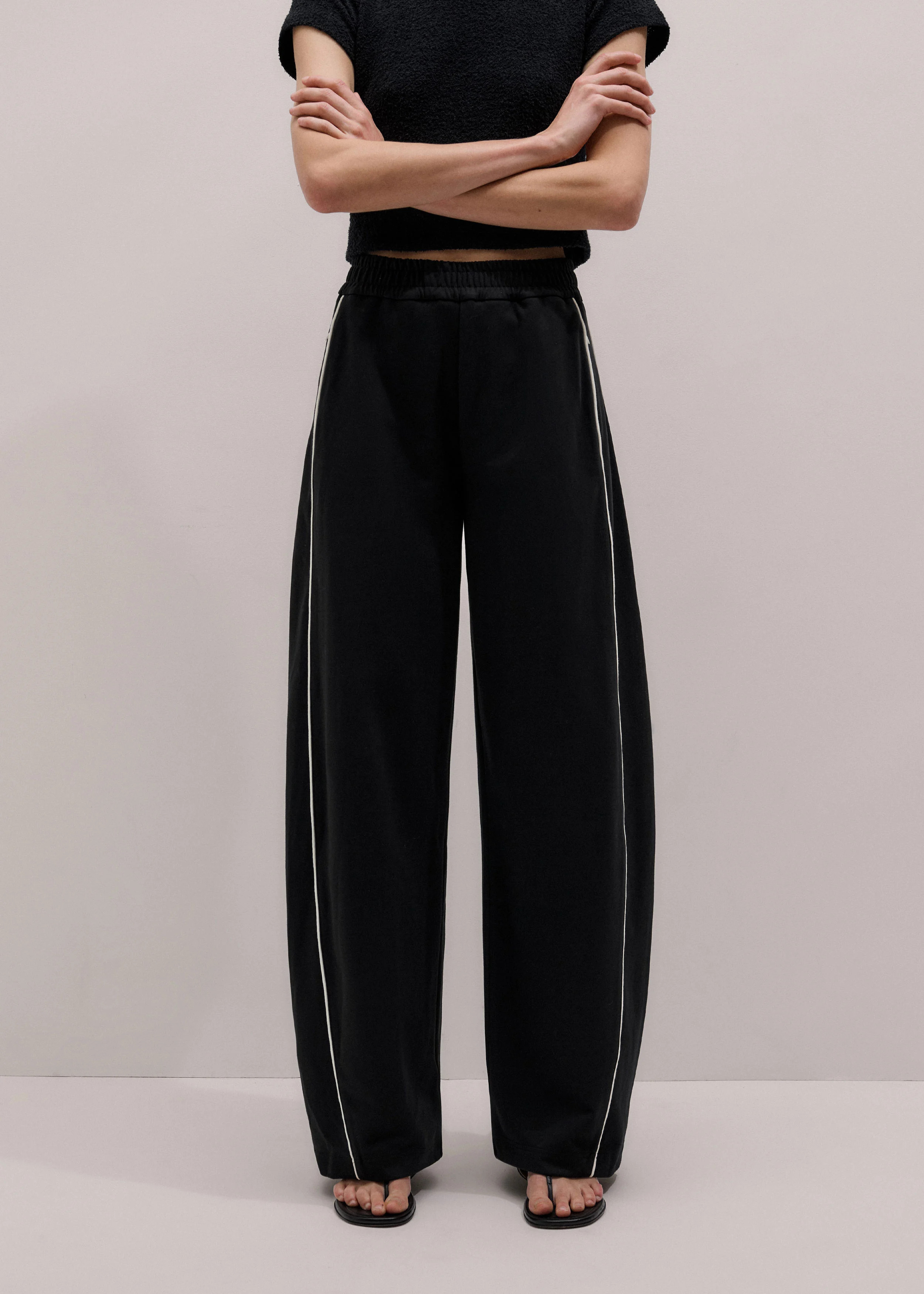 Wide Barrel Track Pant Ponte Jersey | ME+EM Global (Excluding US)