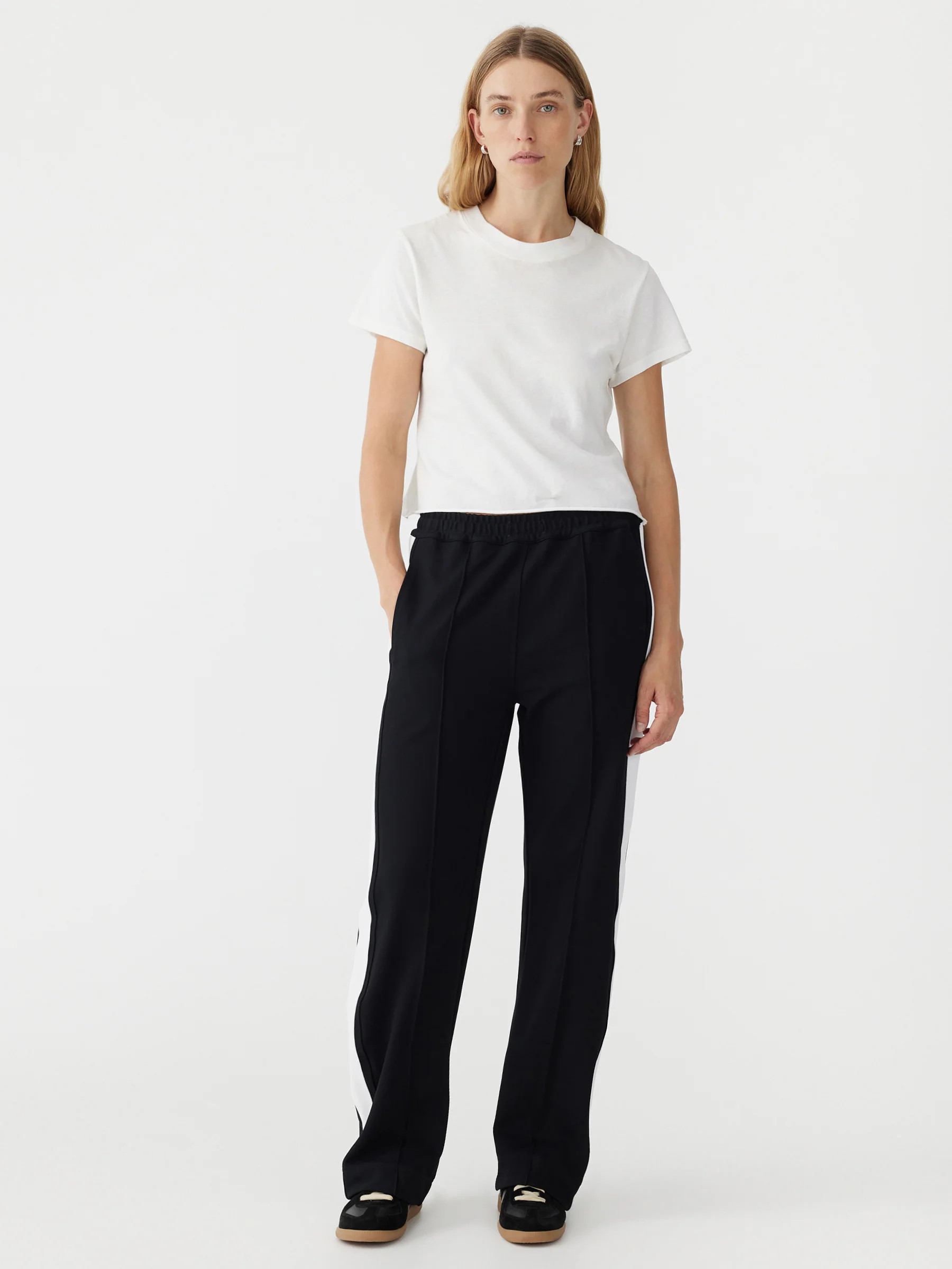 twill stripe detail pant | Bassike