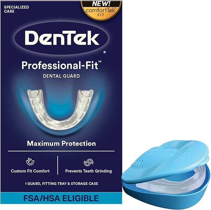 DenTek Professional-Fit Dental Guard, Mouth Guard for Grinding Teeth at Night, 1 Count | Amazon (US)