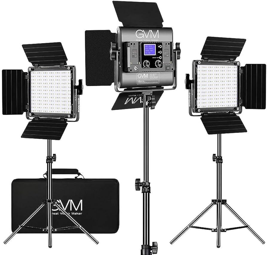 GVM RGB LED Video Lighting Kit, 800D Studio Video Lights with Panel, APP Control for YouTube Phot... | Amazon (US)