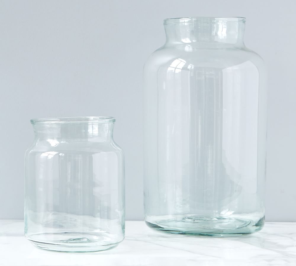 Recycled Glass Mason Jar Vases | Pottery Barn (US)