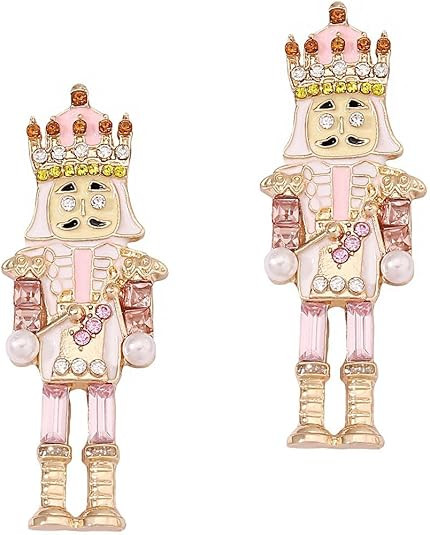 Christmas Earrings Nutcracker earrings stud for Women Cute and Interesting Nutcracker Jewelry Hol... | Amazon (US)