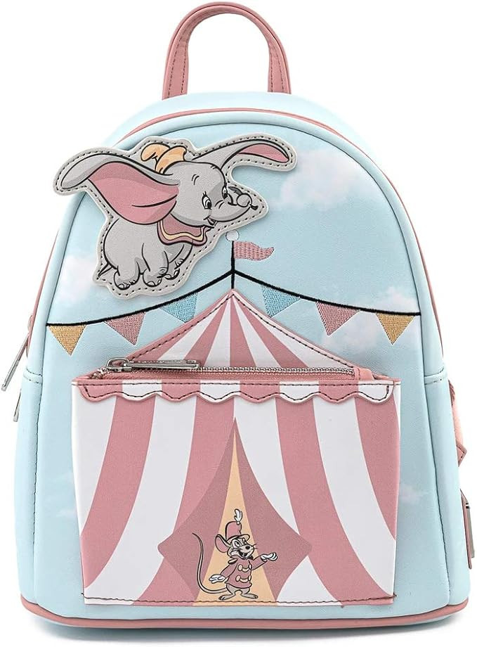 Loungefly Disney Dumbo Flying Circus Tent Womens Double Strap Shoulder Bag Purse | Amazon (US)