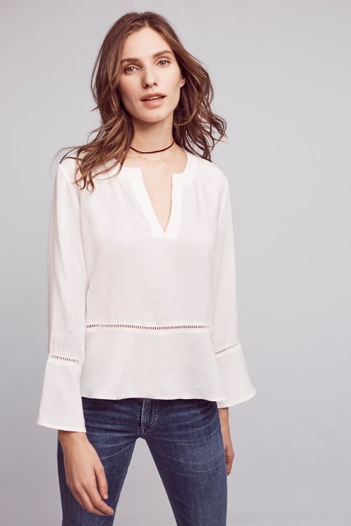 Ladder Lace Henley | Anthropologie (US)