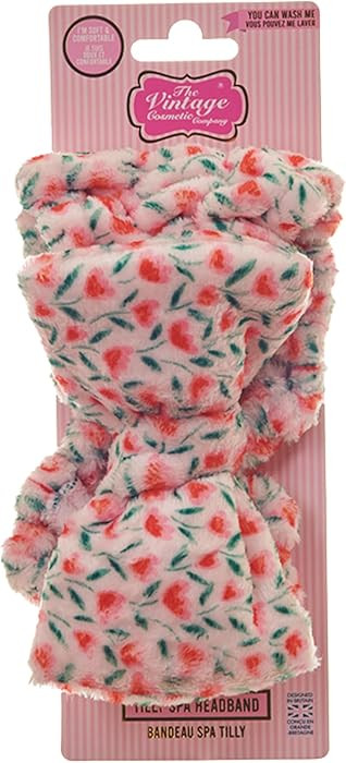 The Vintage Cosmetic Company Tilly Makeup Headband for Women, Soft Vintage-Inspired Skincare & Ma... | Amazon (US)