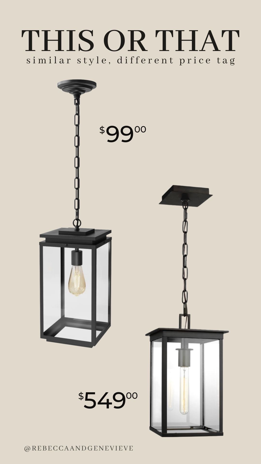 Save or splurge - outdoor pendant lights

#LTKHome #LTKSeasonal